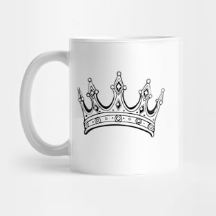monochrome crown illustration, outline drawing, coloring page Mug